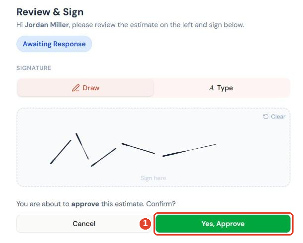 Confirm approval