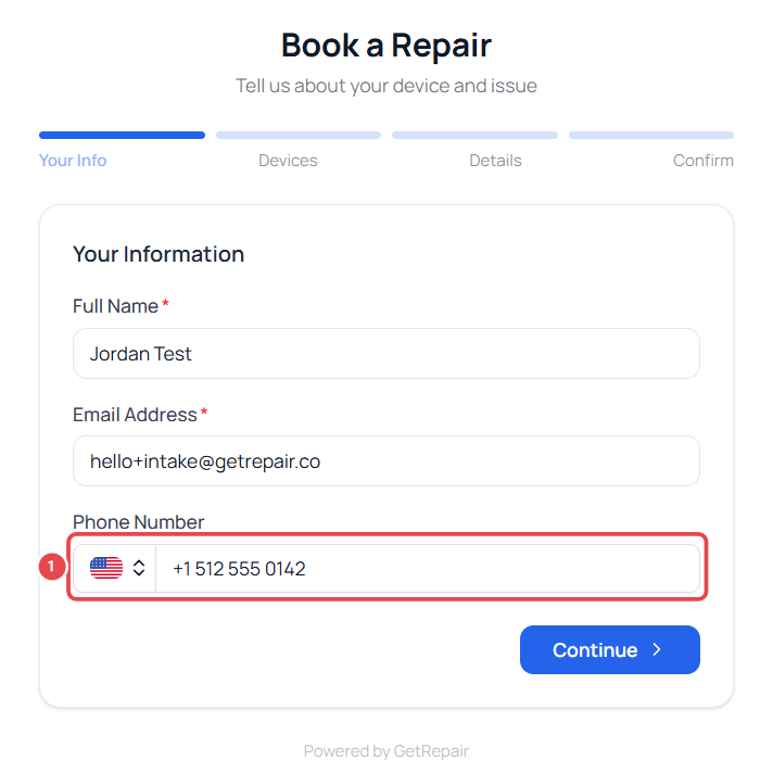 Public form: Your Info