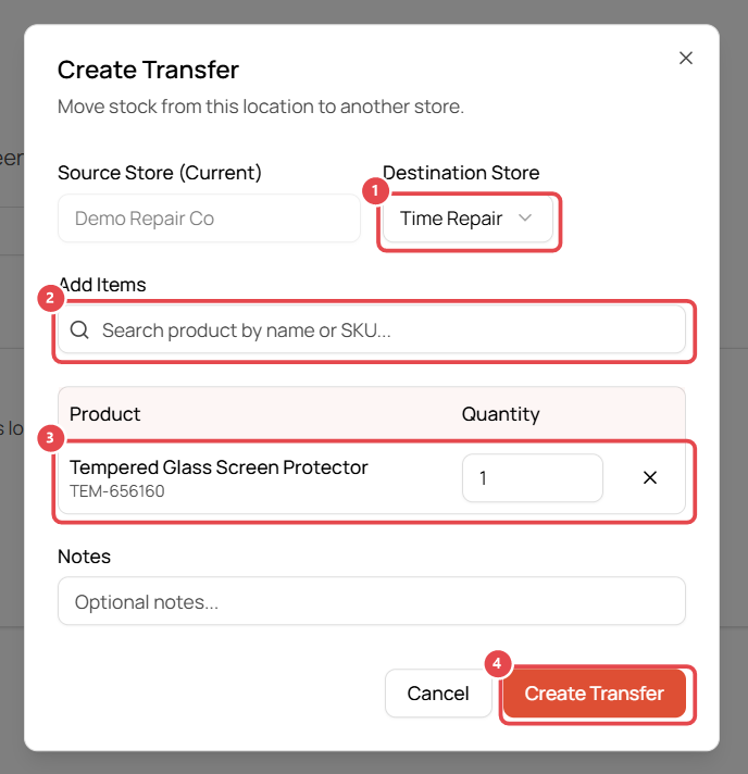 Create Transfer