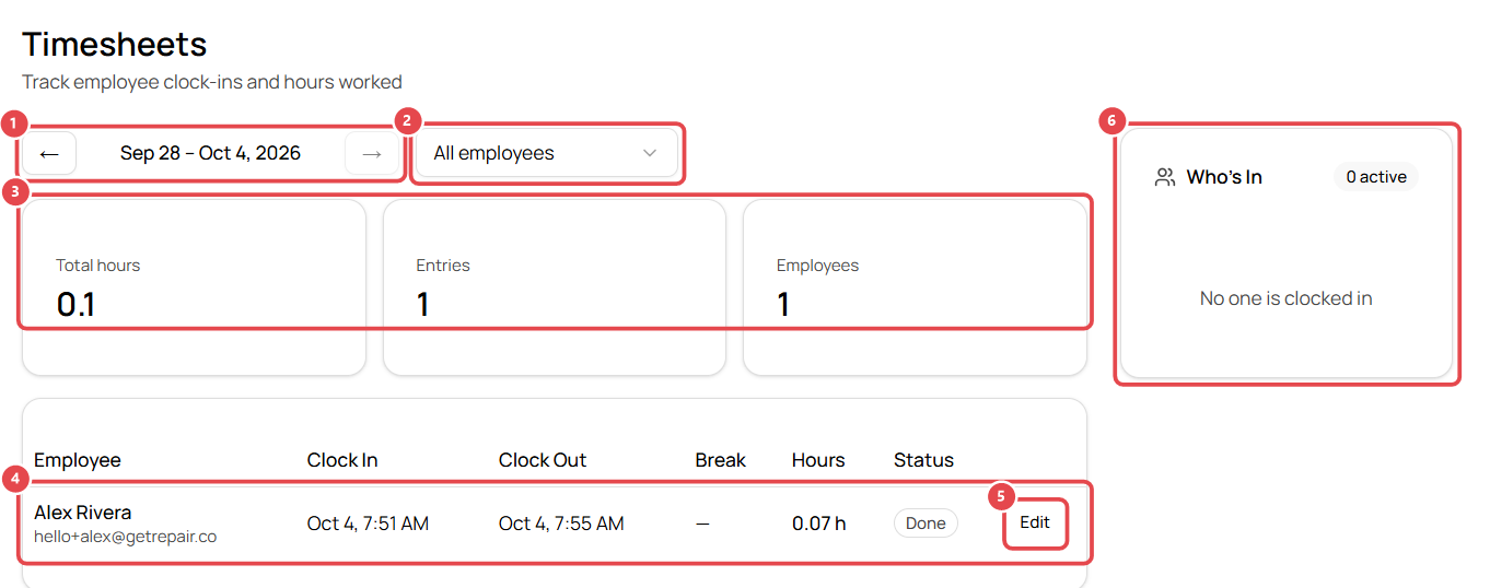 Timesheets